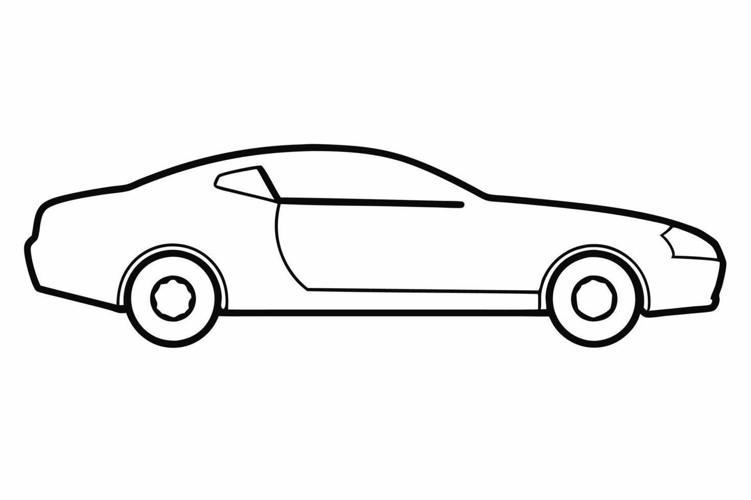 Chevrolet Camaro Car Illustration with White Background Cartoon, Clipart, and Line Art Design, Chevrolet Camaro car illustration on a white background - cartoon, clipart, and line art design vector