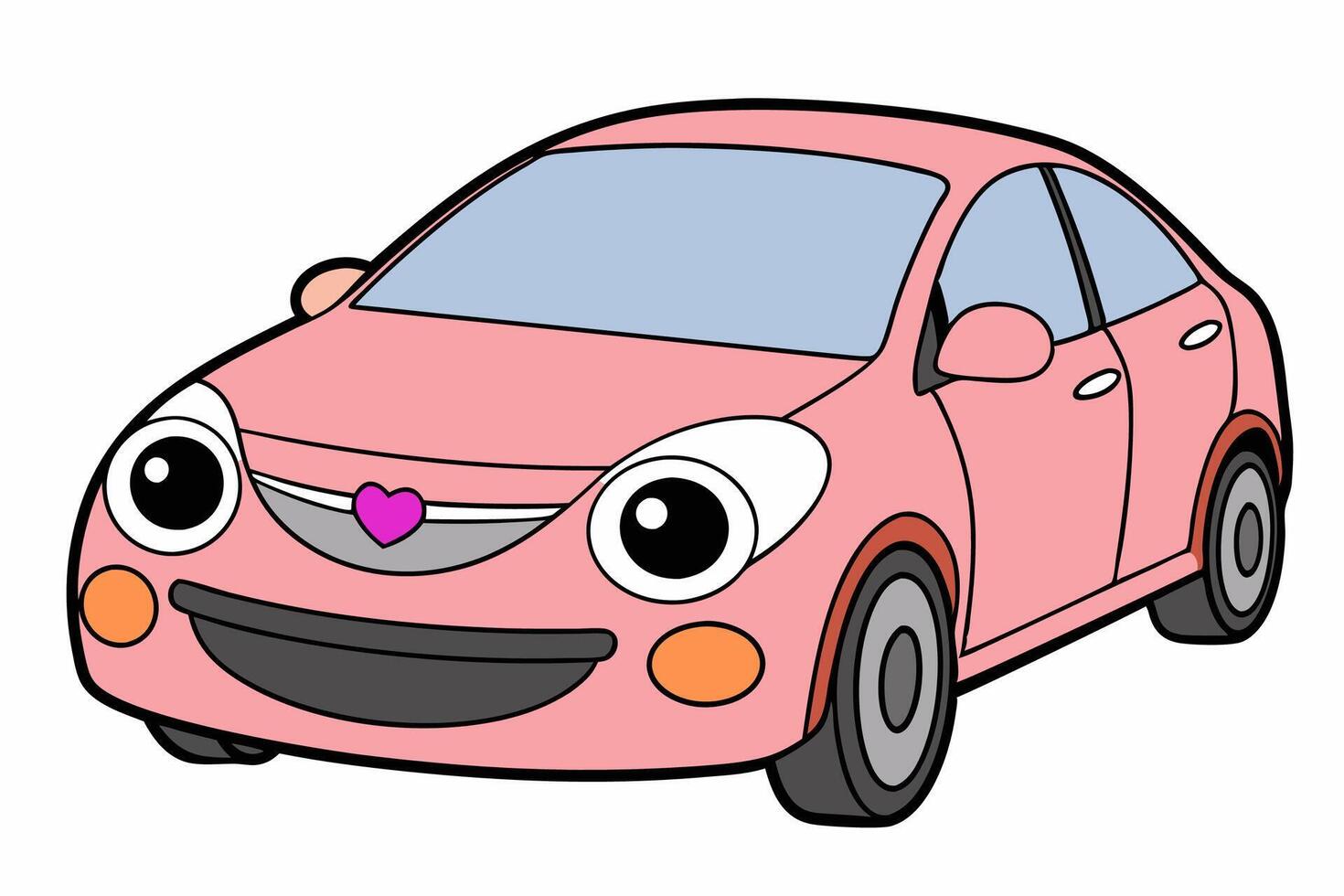 Hyundai Sonata Car Illustration on White Background Clipart, Cartoon, and Line Art Design, Hyundai Sonata illustration with white background. Includes clipart, cartoon, and line art design vector