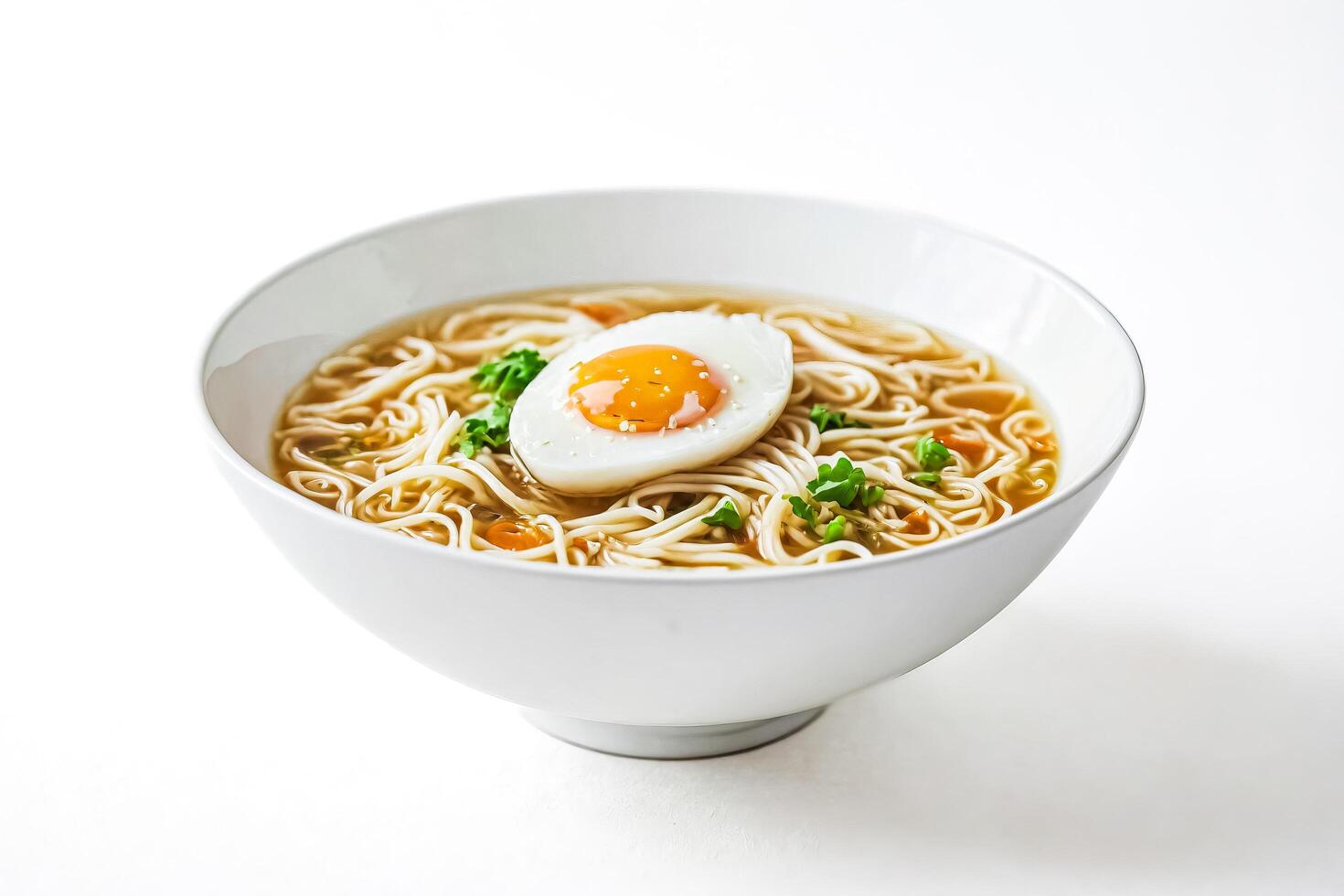 Bowl of Noodle Soup with Egg photo