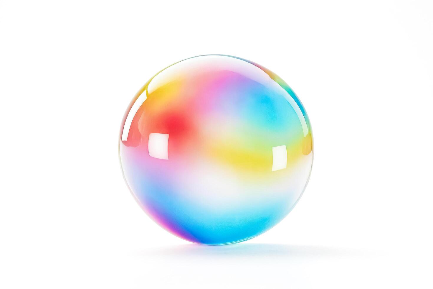 Rainbow Sphere on White Background photo