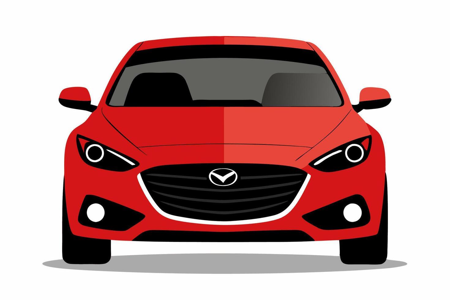Mazda3 Car Illustration with White Background Cartoons, Clipart, Line Art Design, Mazda3 car illustration with white background, perfect for cartoons and clipart vector