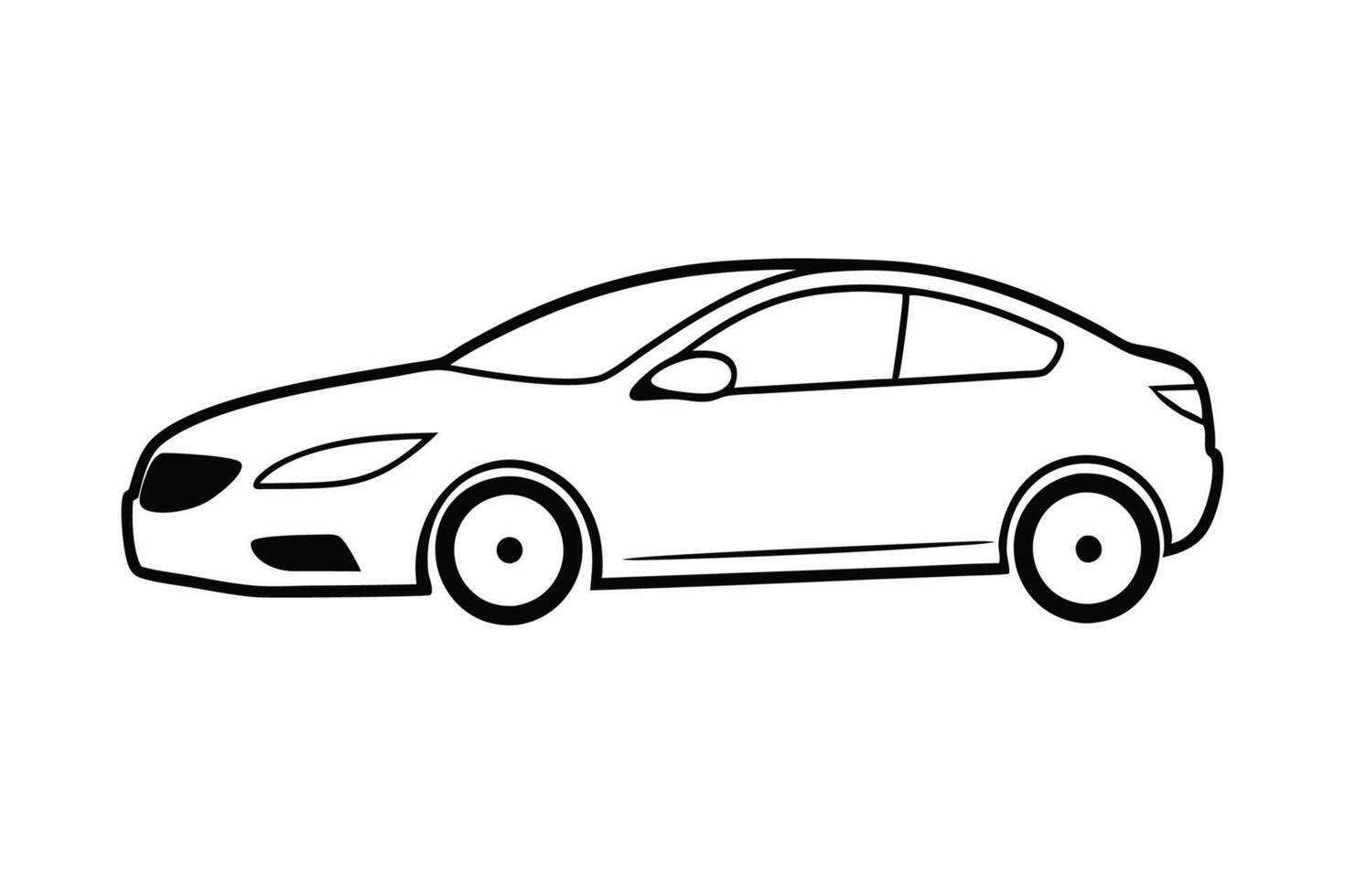 Mazda3 Car Illustration with White Background Cartoons, Clipart, Line Art Design, Mazda3 car illustration with white background, perfect for cartoons and clipart vector