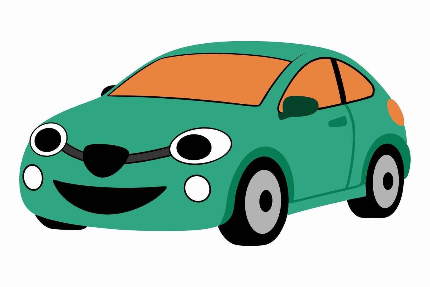 Mazda3 Car Illustration with White Background Cartoons, Clipart, Line Art Design, Mazda3 car illustration with white background, perfect for cartoons and clipart vector