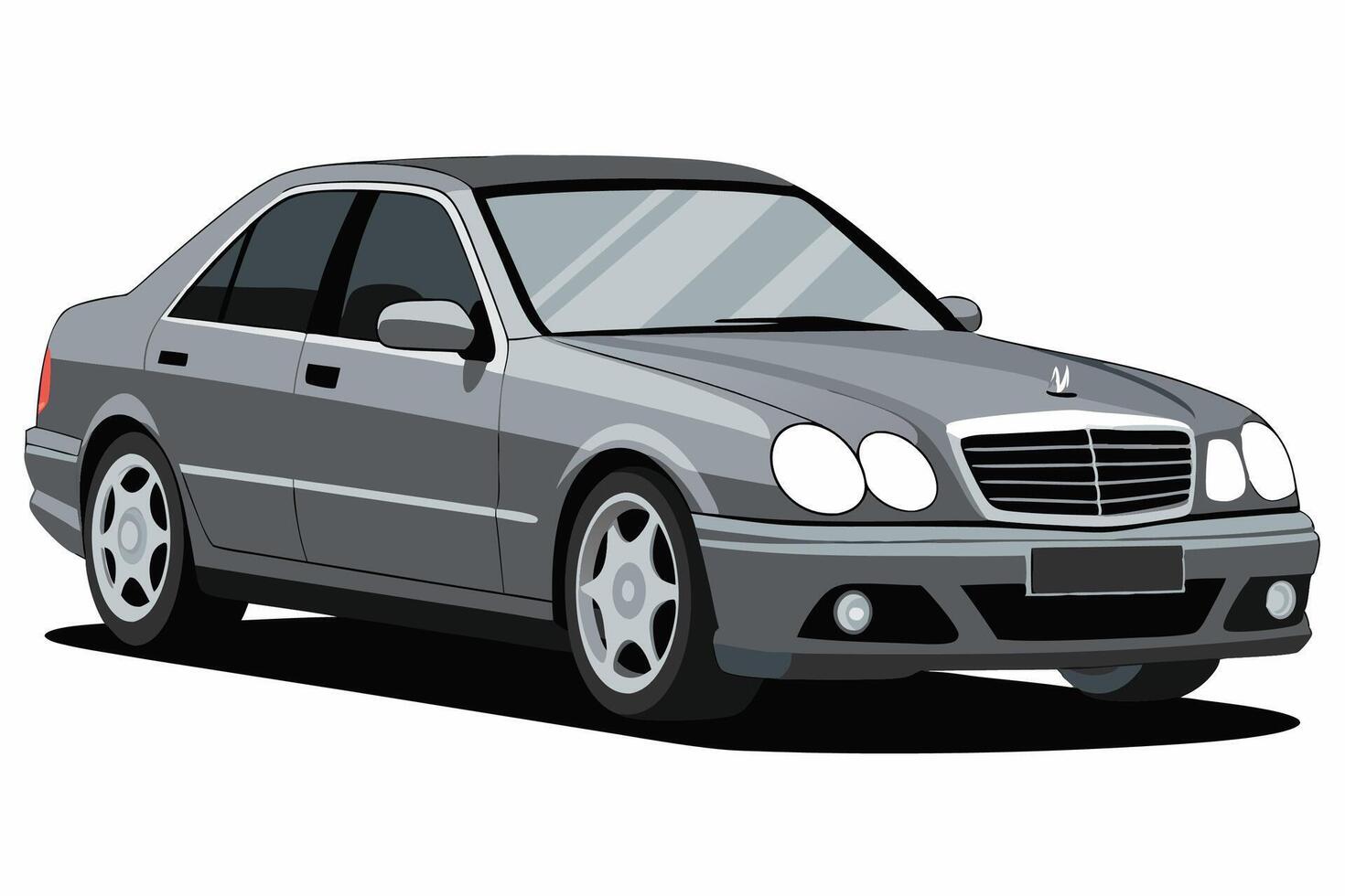 Mercedes Benz C Class Car Illustration White Background, Cartoons, Clipart And Line Art, Mercedes Benz C Class illustration on white background, perfect for various designs vector