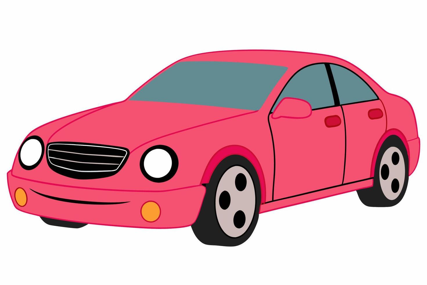 Mercedes Benz C Class Car Illustration White Background, Cartoons, Clipart And Line Art, Mercedes Benz C Class illustration on white background, perfect for various designs vector