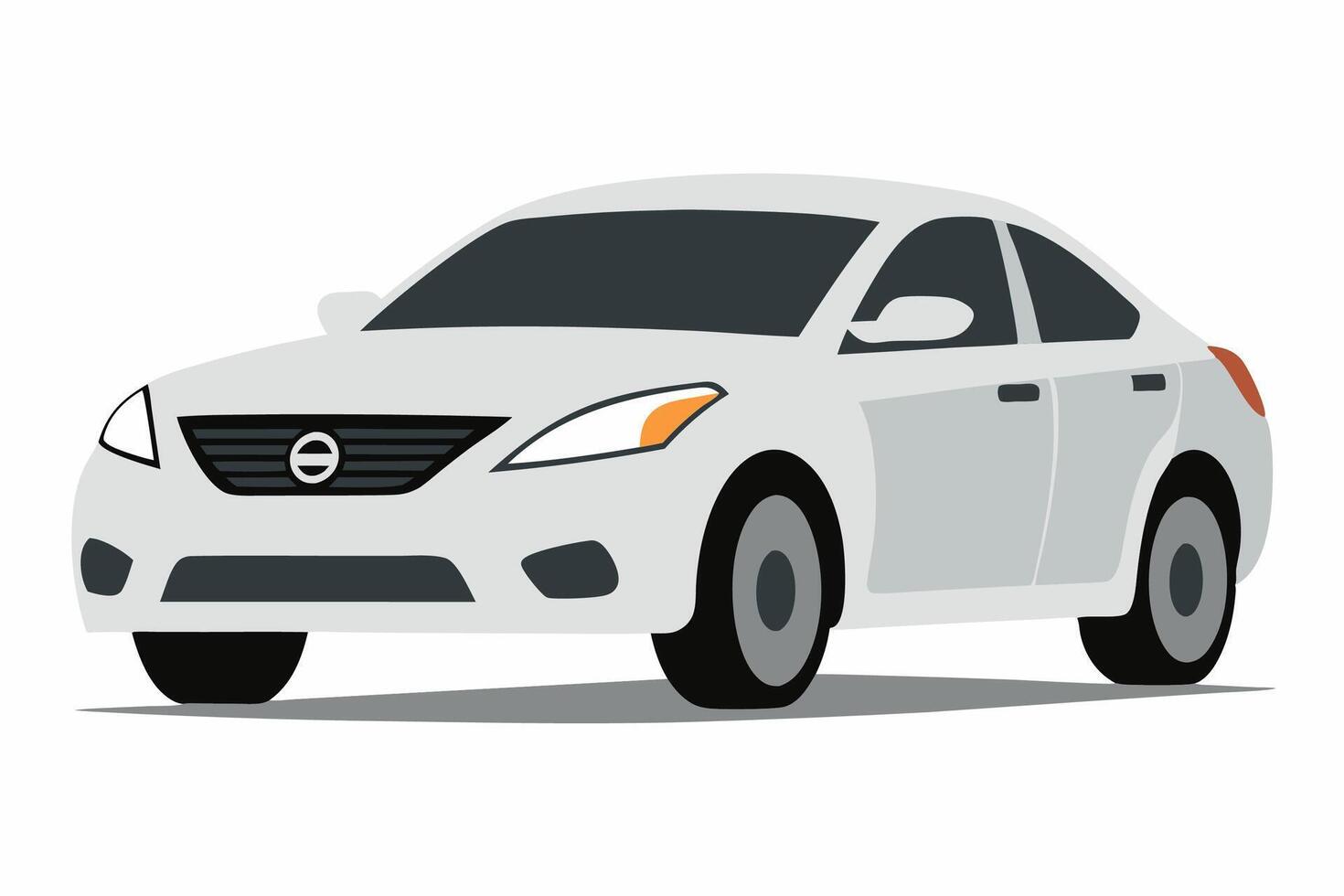 Nissan Altima Car Illustration White Background, Cartoons, Clipart, Line Art, Nissan Altima car illustration on white background, featuring cartoons, clipart, and line art vector