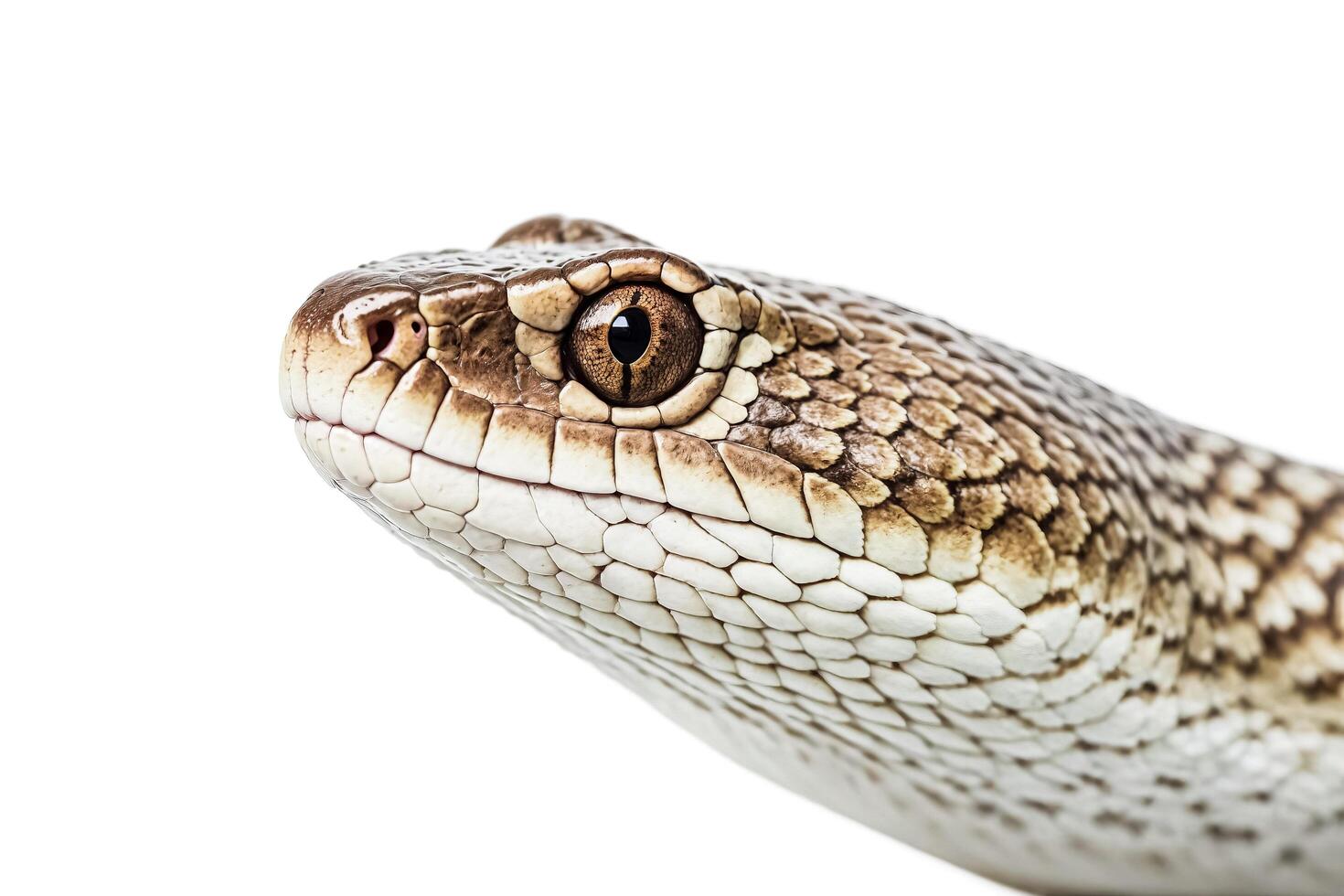 Close-up of a snake's head with a discerning gaze photo