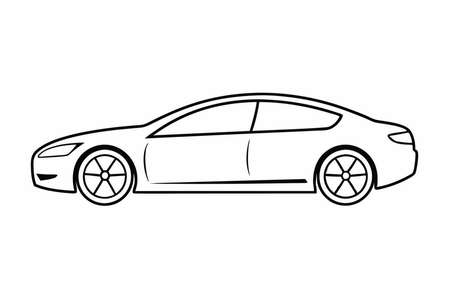 Tesla Model S Car Illustration with White Background Cartoons, Clipart And Line Art, illustration of Tesla Car Model S with white background cartoon, clipart, and line art design. vector