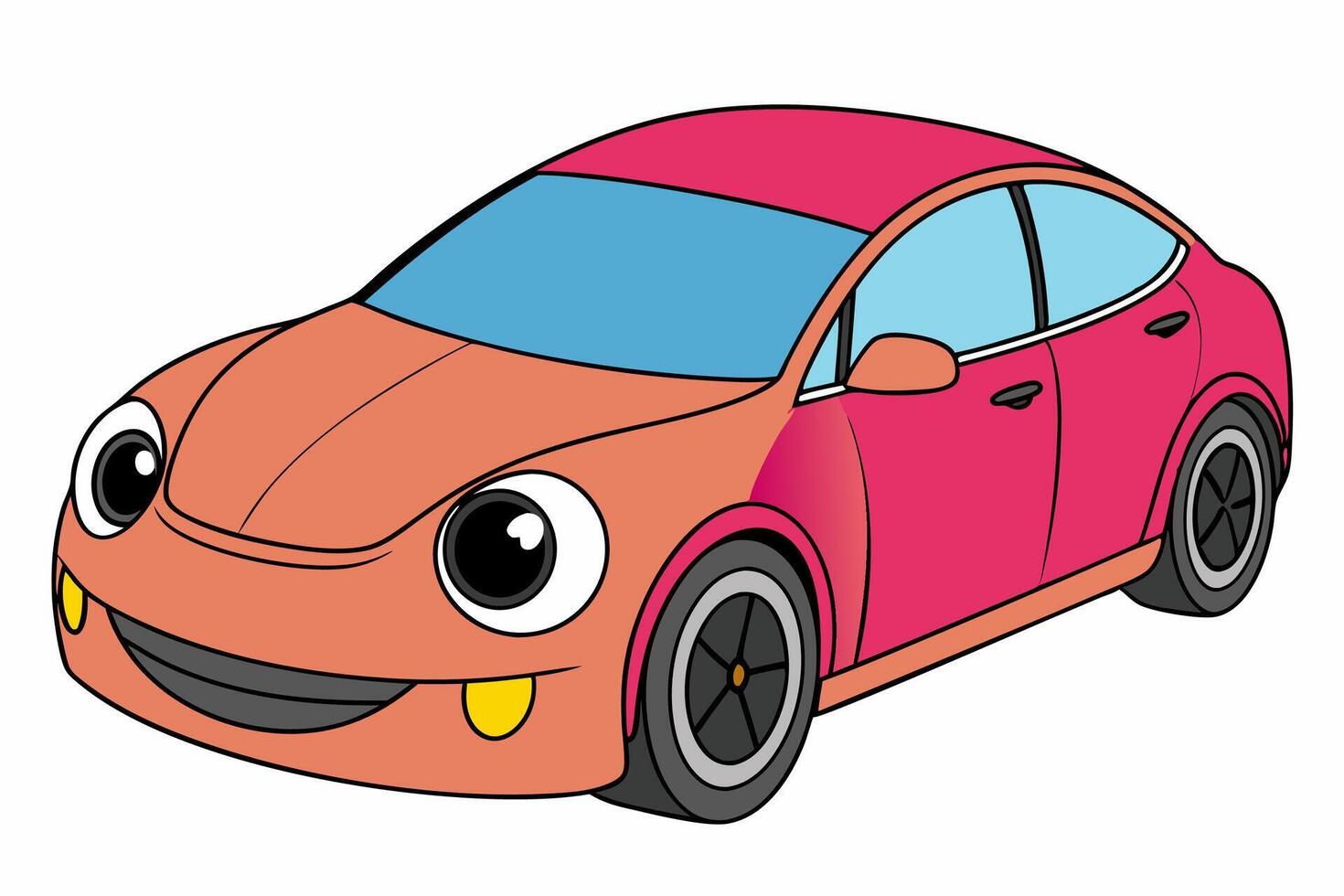 Tesla Model S Car Illustration with White Background Cartoons, Clipart And Line Art, illustration of Tesla Car Model S with white background cartoon, clipart, and line art design. vector