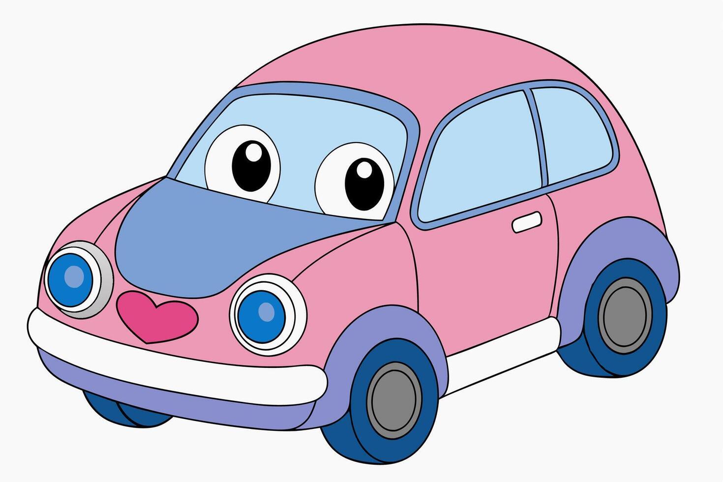 Luxury Car Illustration on White Background Cartoons, Clipart And Line Art Design, Luxury car illustration on a white background in cartoon, clipart, and line art styles. vector