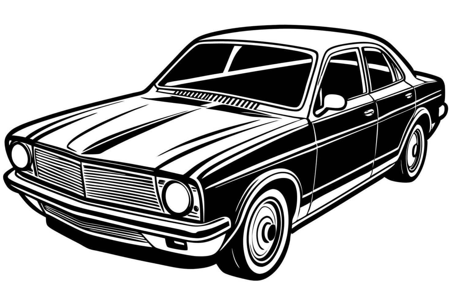 Luxury Car Illustration on White Background Cartoons, Clipart And Line Art Design, Luxury car illustration on a white background in cartoon, clipart, and line art styles. vector