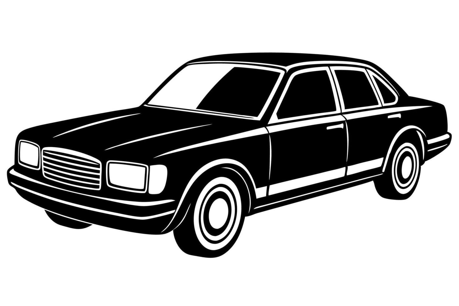 Luxury Car Illustration on White Background Cartoons, Clipart And Line Art Design, Luxury car illustration on a white background in cartoon, clipart, and line art styles. vector