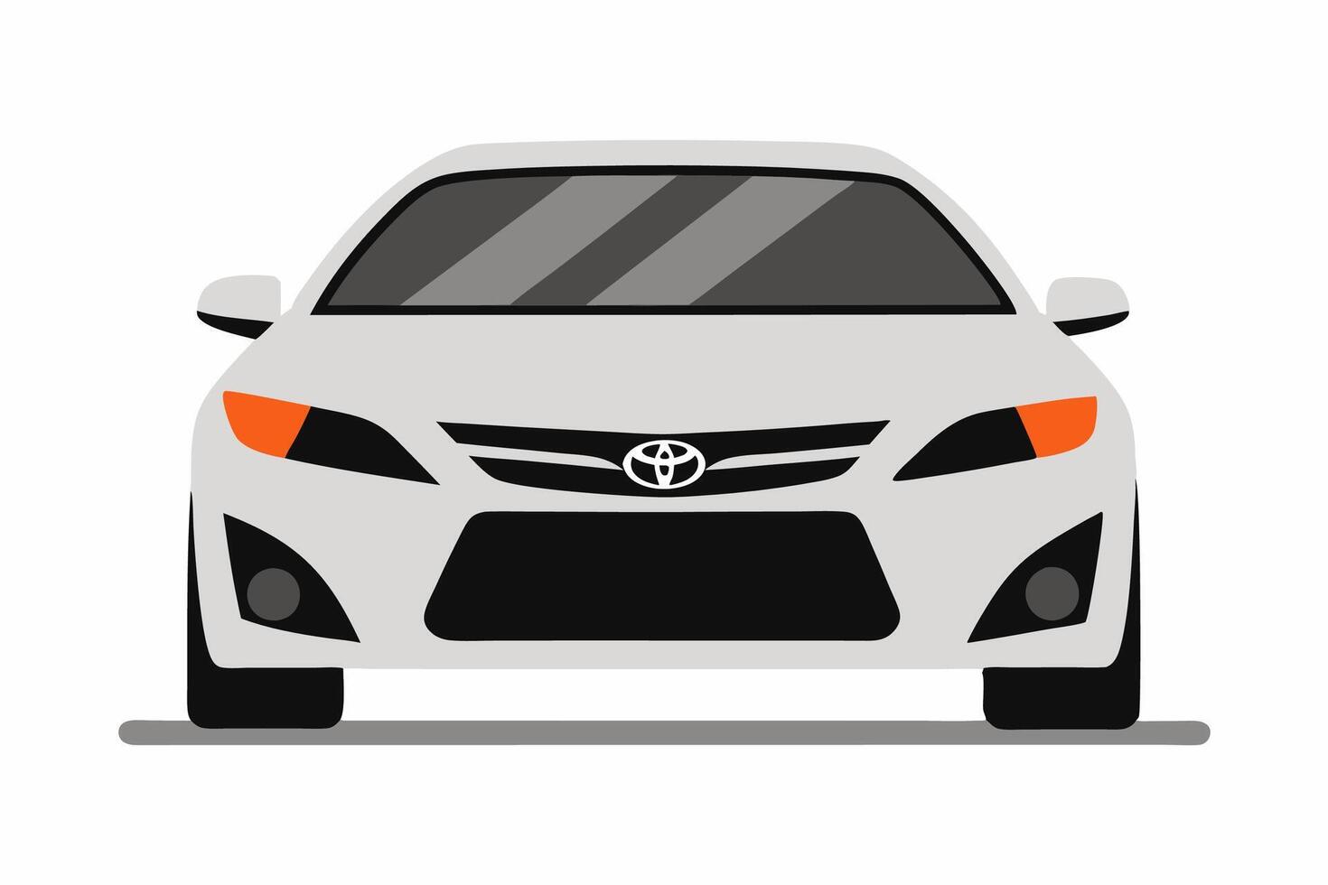 Toyota Camry Car Illustration, Cartoon, Clipart, and Line Art Design on White Background, Toyota Camry illustration with cartoon and line art on white background vector
