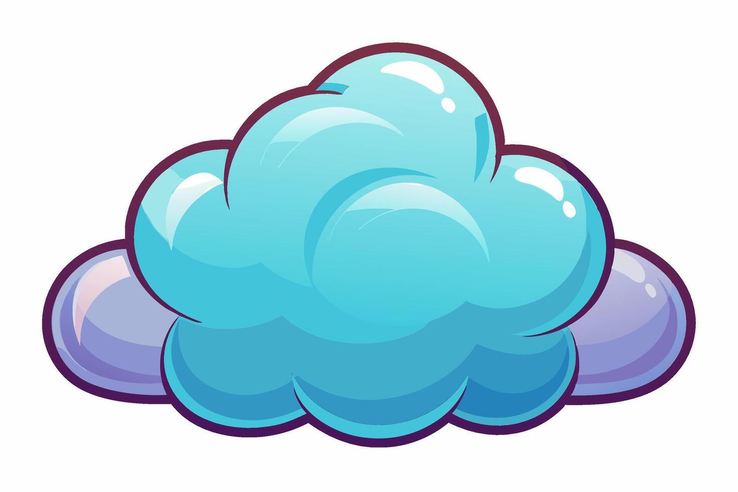 Cloud with White Background Illustration, Cartoon, Clipart, and Line Art Design, Cloud illustration, cartoon, clipart, and line art with a white background vector