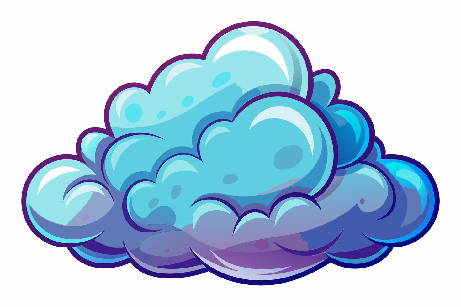 Cloud with White Background Illustration, Cartoon, Clipart, and Line Art Design, Cloud illustration, cartoon, clipart, and line art with a white background vector