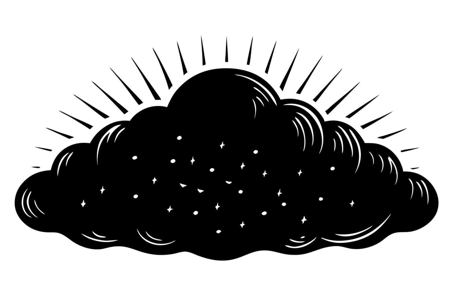 Cloud with White Background Illustration, Cartoon, Clipart, and Line Art Design, Cloud illustration, cartoon, clipart, and line art with a white background vector
