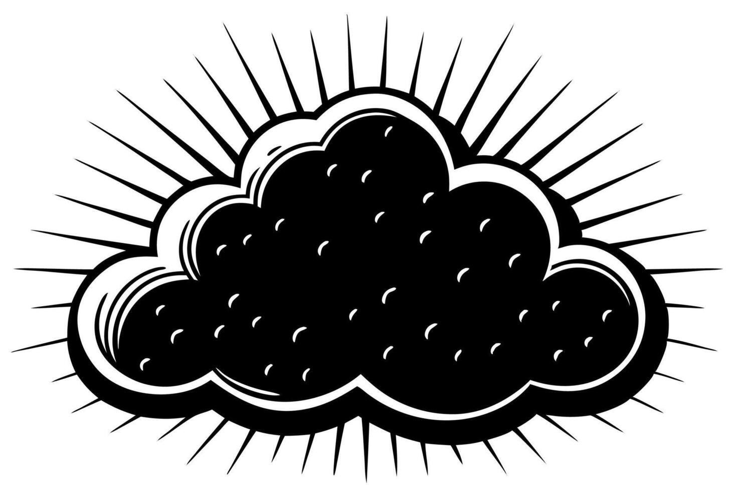 Cloud with White Background Illustration, Cartoon, Clipart, and Line Art Design, Cloud illustration, cartoon, clipart, and line art with a white background vector