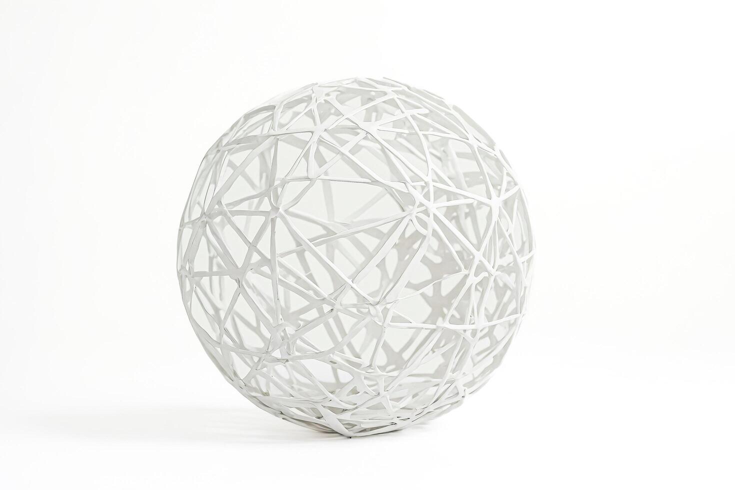White Wire Sphere Abstract photo