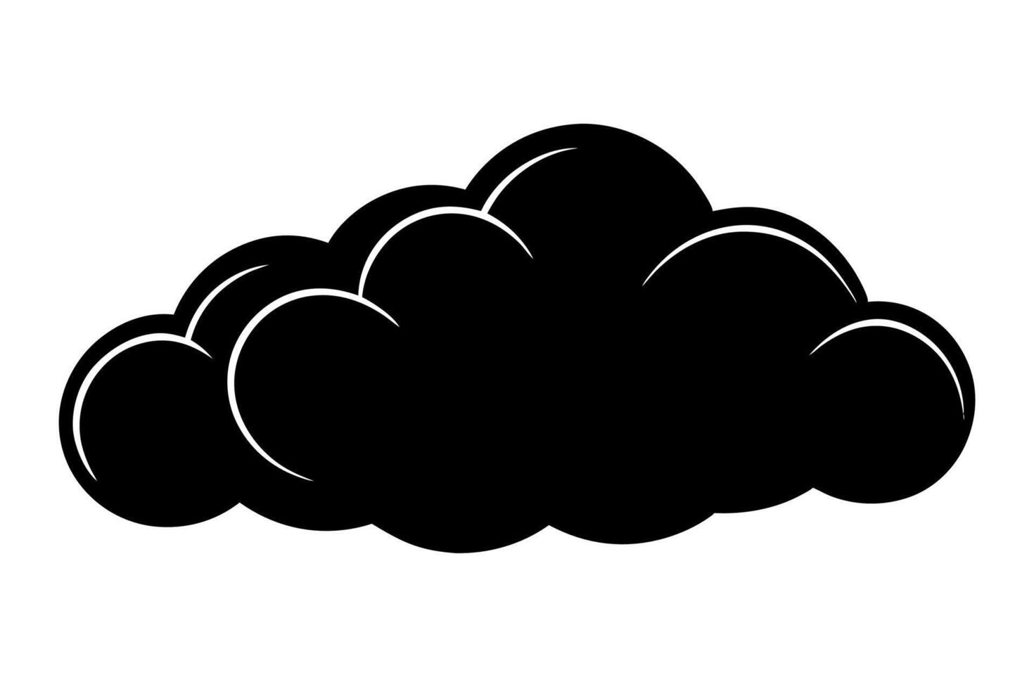 Cloud with White Background Illustration, Cartoon, Clipart, and Line Art Design, Cloud illustration, cartoon, clipart, and line art with a white background vector