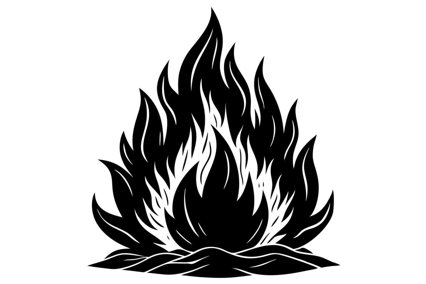 Fire with White Background Illustration, Cartoons, Clipart, and Line Art Design, Fire illustration with white background , cartoons, clipart, line art design vector