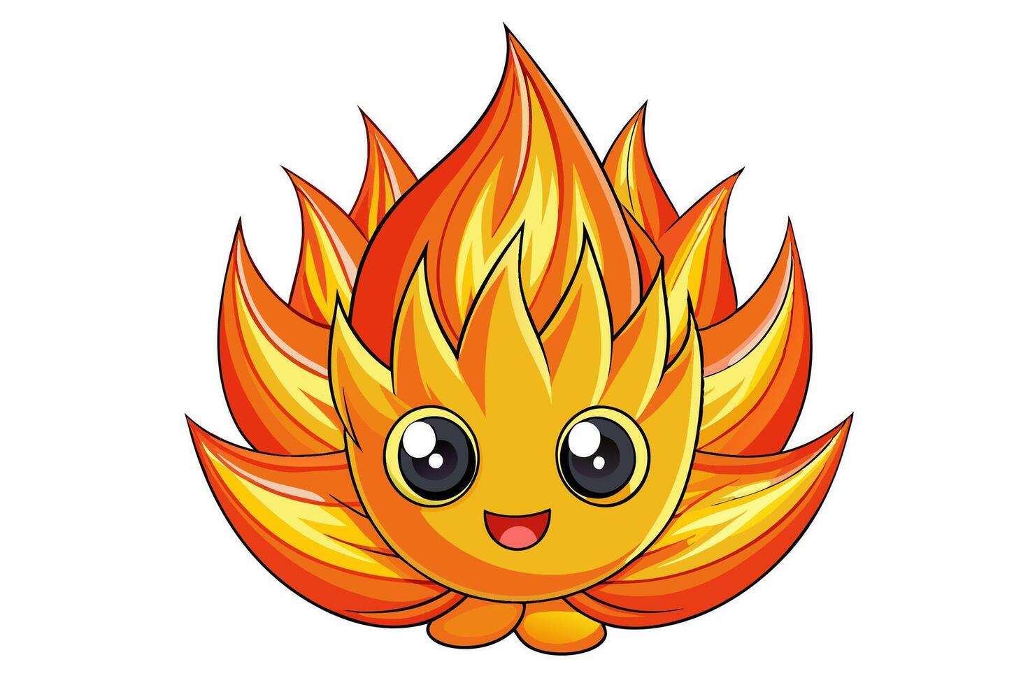 Fire with White Background Illustration, Cartoons, Clipart, and Line Art Design, Fire illustration with white background , cartoons, clipart, line art design vector
