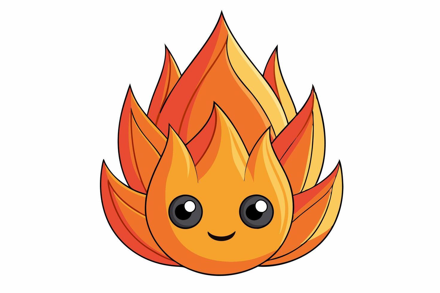 Fire with White Background Illustration, Cartoons, Clipart, and Line Art Design, Fire illustration with white background , cartoons, clipart, line art design vector