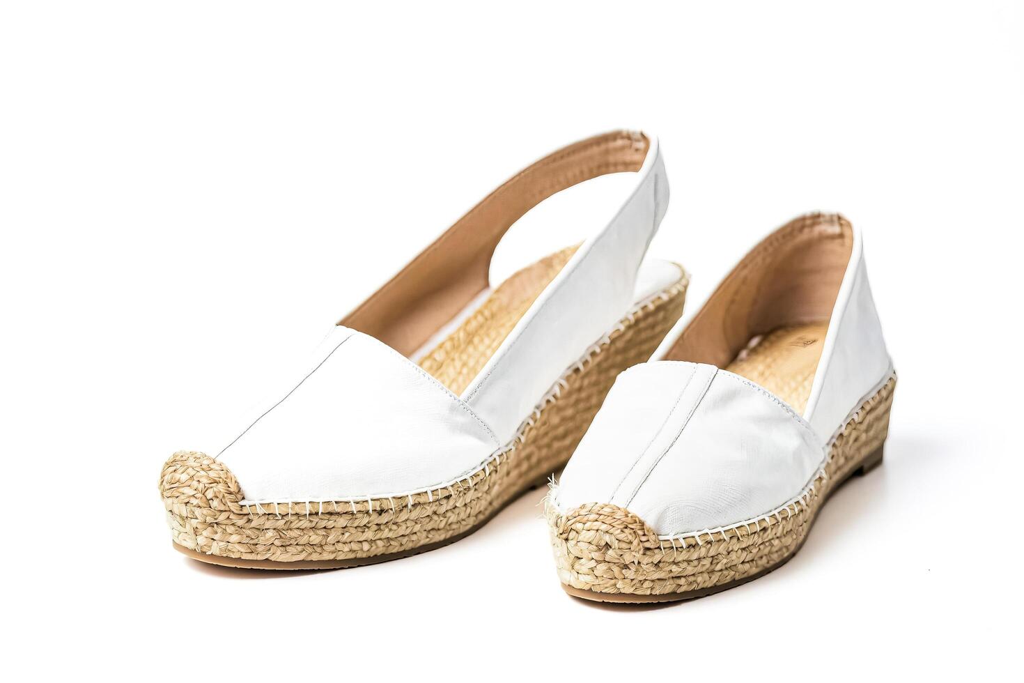 White Espadrilles on White Background photo