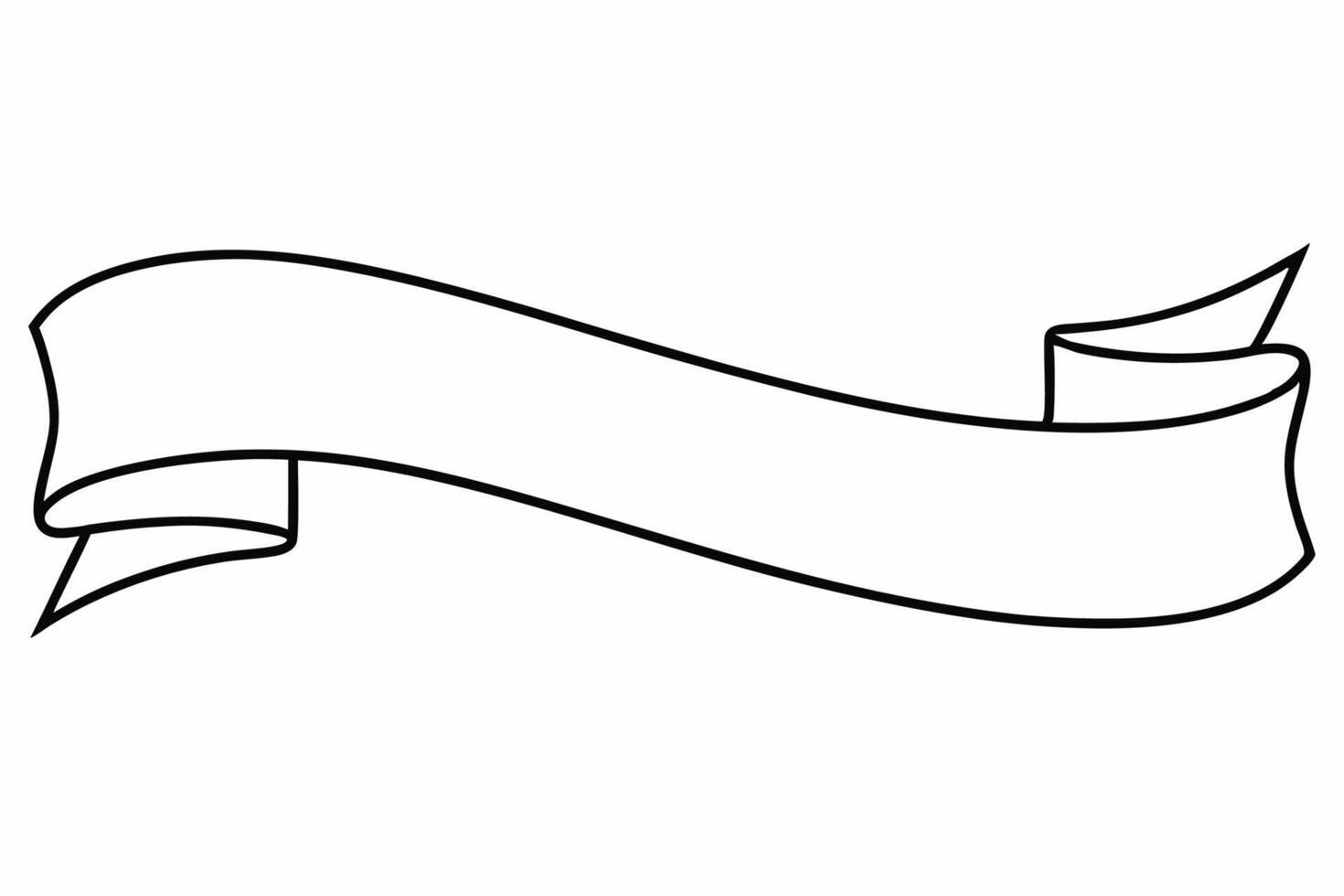 Elegant Ribbon with White Background Illustration, Cartoons, Clipart, and Line Art Design, Elegant ribbon design in various styles on a white background, perfect for any digital project. vector
