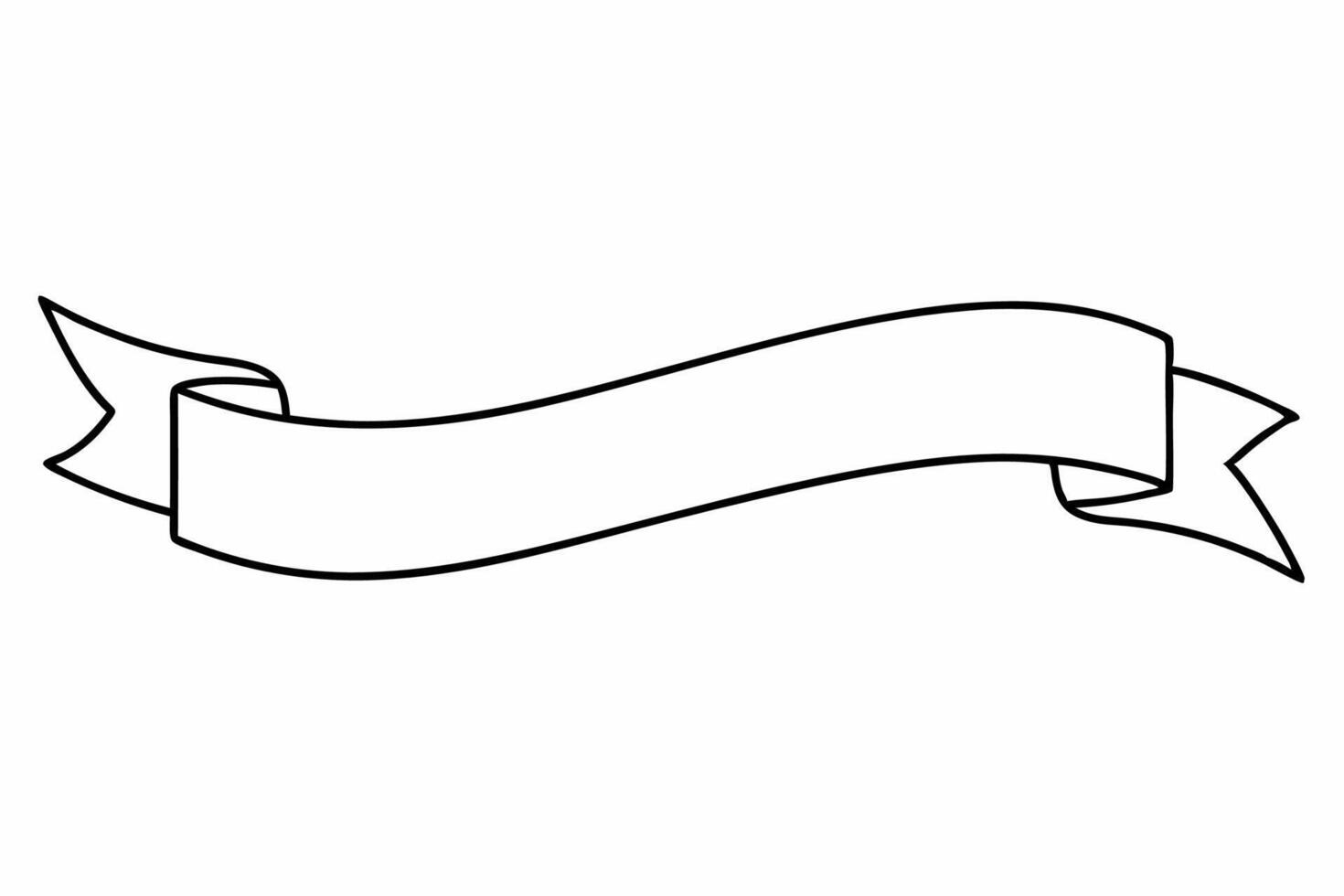 Elegant Ribbon with White Background Illustration, Cartoons, Clipart, and Line Art Design, Elegant ribbon design in various styles on a white background, perfect for any digital project. vector