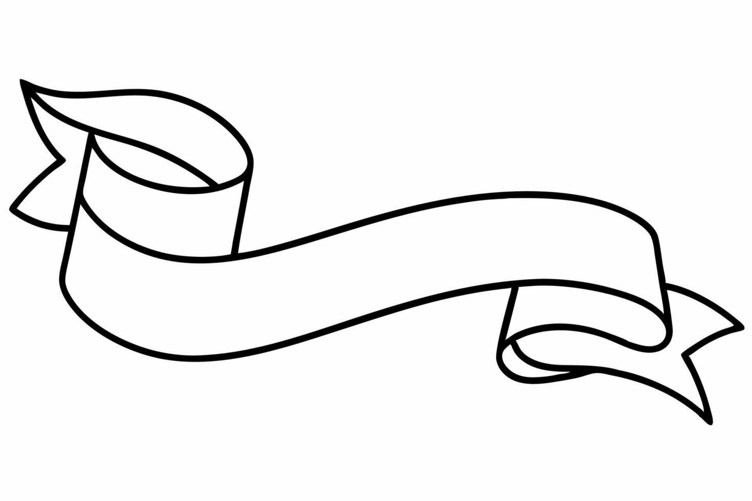 Elegant Ribbon with White Background Illustration, Cartoons, Clipart, and Line Art Design, Elegant ribbon design in various styles on a white background, perfect for any digital project. vector