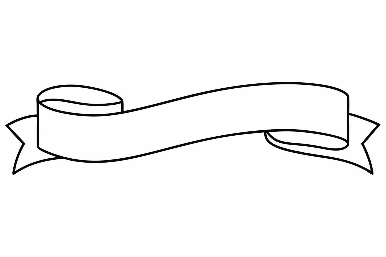 Elegant Ribbon with White Background Illustration, Cartoons, Clipart, and Line Art Design, Elegant ribbon design in various styles on a white background, perfect for any digital project. vector