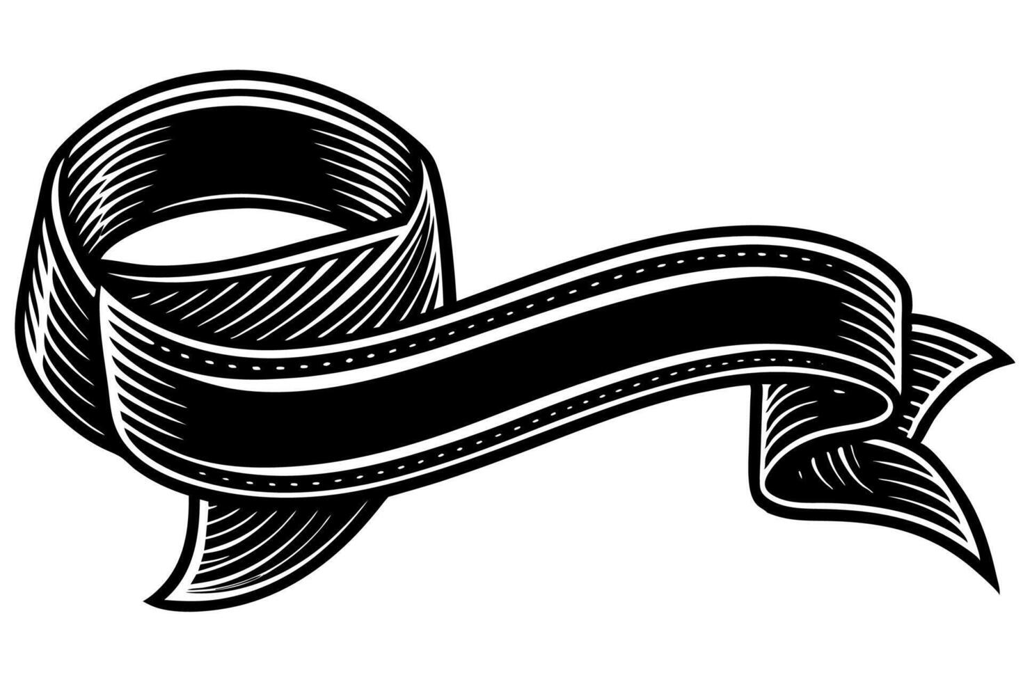 Elegant Ribbon with White Background Illustration, Cartoons, Clipart, and Line Art Design, Elegant ribbon design in various styles on a white background, perfect for any digital project. vector