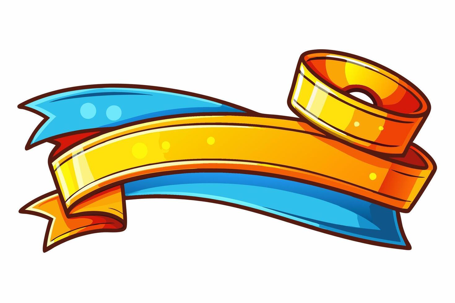 Elegant Ribbon with White Background Illustration, Cartoons, Clipart, and Line Art Design, Elegant ribbon design in various styles on a white background, perfect for any digital project. vector