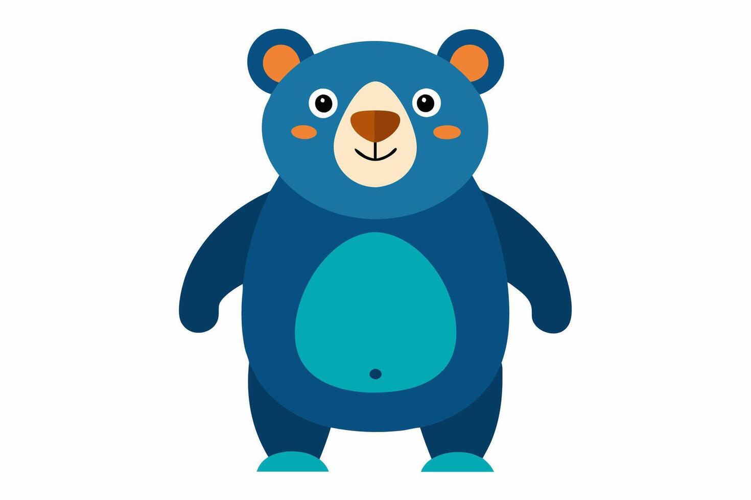 Funny Bear Illustration with White Background Cartoons, Clipart And Line Art Design, Funny Bear illustration with white background, perfect for cartoons, clipart, and line art. vector