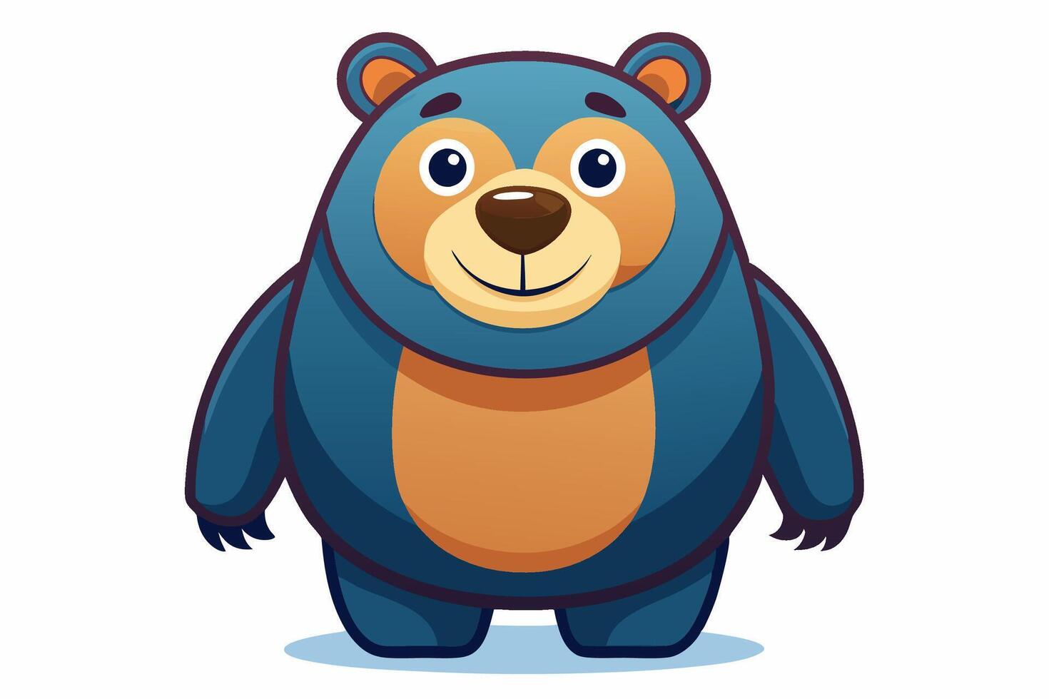 Funny Bear Illustration with White Background Cartoons, Clipart And Line Art Design, Funny Bear illustration with white background, perfect for cartoons, clipart, and line art. vector