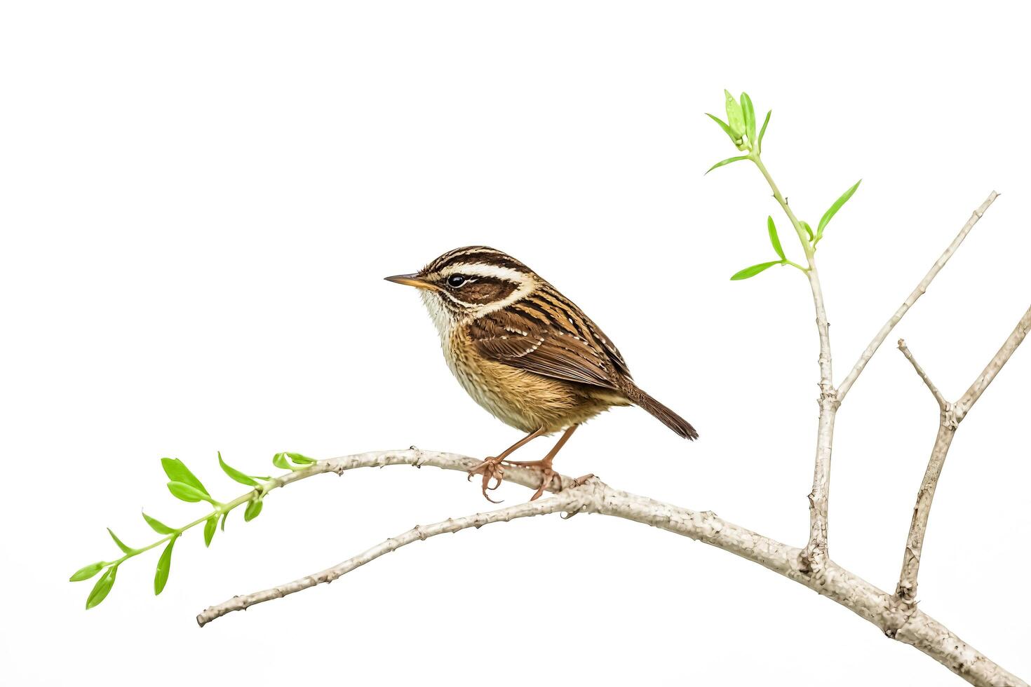 Striped Wren Perched on a Branch photo
