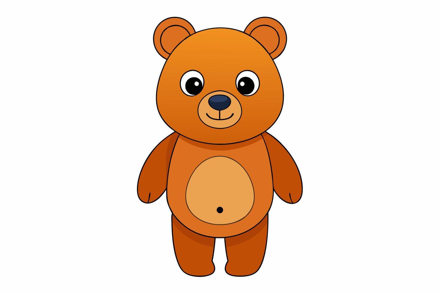 Funny Bear Illustration with White Background Cartoons, Clipart And Line Art Design, Funny Bear illustration with white background, perfect for cartoons, clipart, and line art. vector