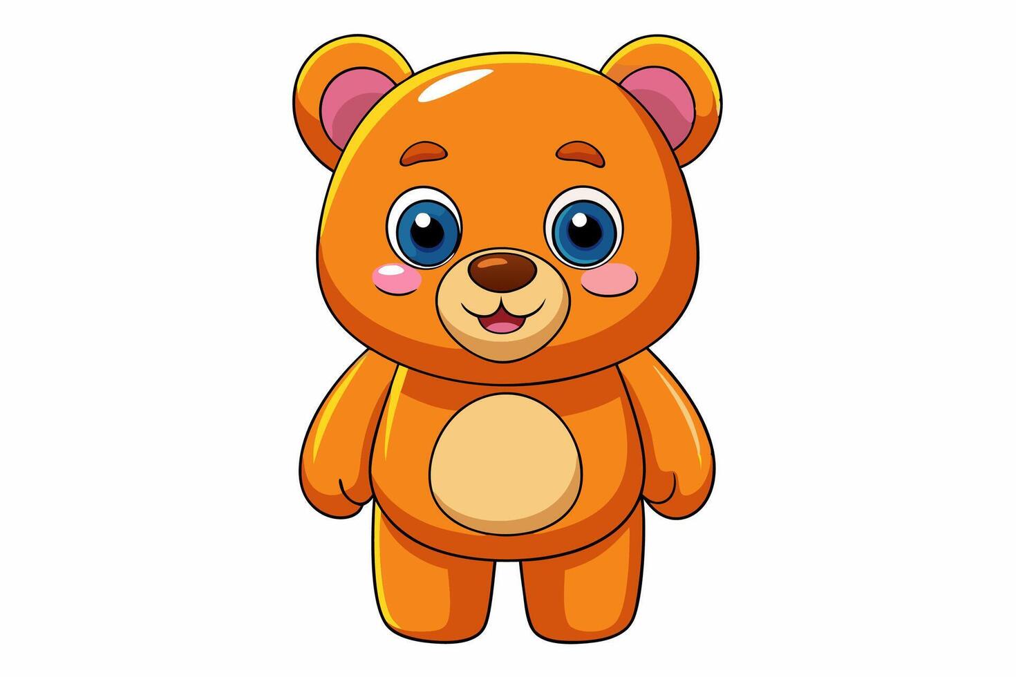 Funny Bear Illustration with White Background Cartoons, Clipart And Line Art Design, Funny Bear illustration with white background, perfect for cartoons, clipart, and line art. vector