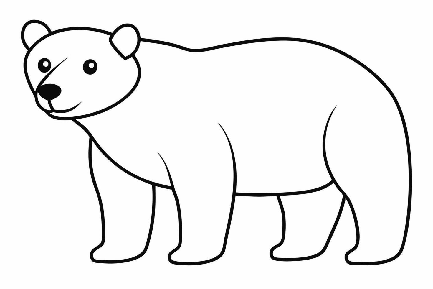 Funny Bear Illustration with White Background Cartoons, Clipart And Line Art Design, Funny Bear illustration with white background, perfect for cartoons, clipart, and line art. vector