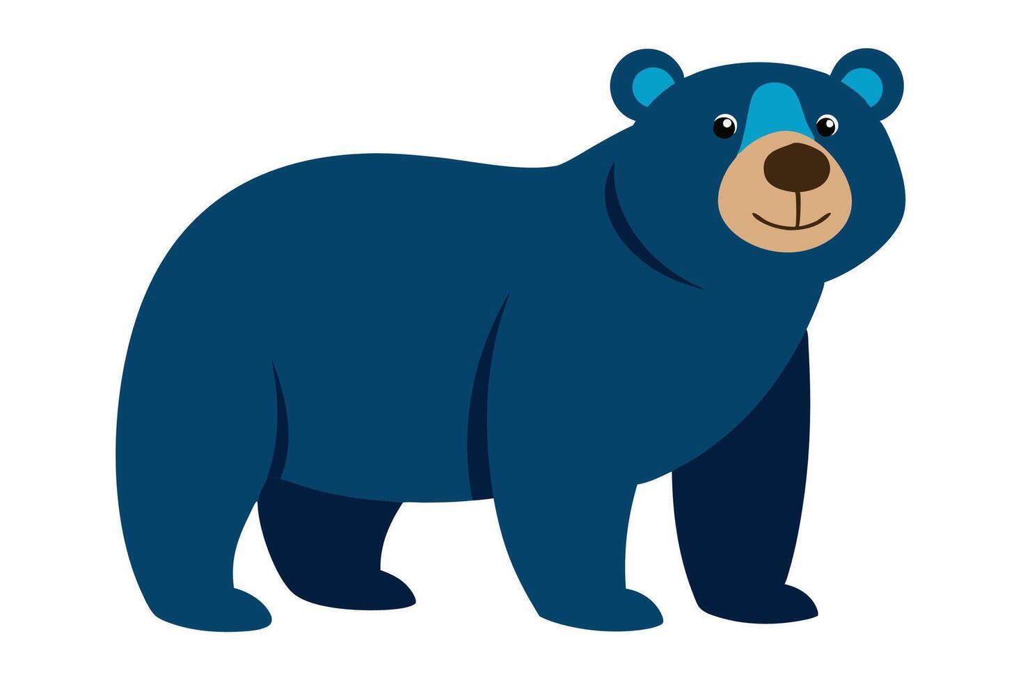 Funny Bear Illustration with White Background Cartoons, Clipart And Line Art Design, Funny Bear illustration with white background, perfect for cartoons, clipart, and line art. vector