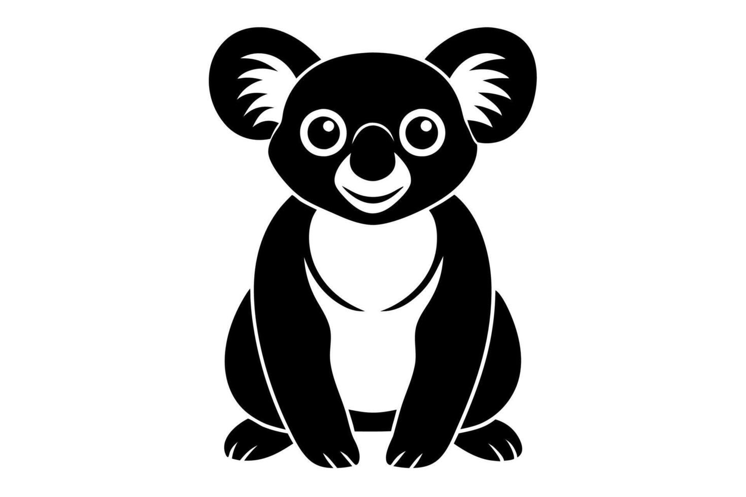 Funny Koala Illustration, Cartoons, Clipart, and Line Art Design on White Background, Funny Koala illustration, cartoon, clipart, and line art design on a white background vector