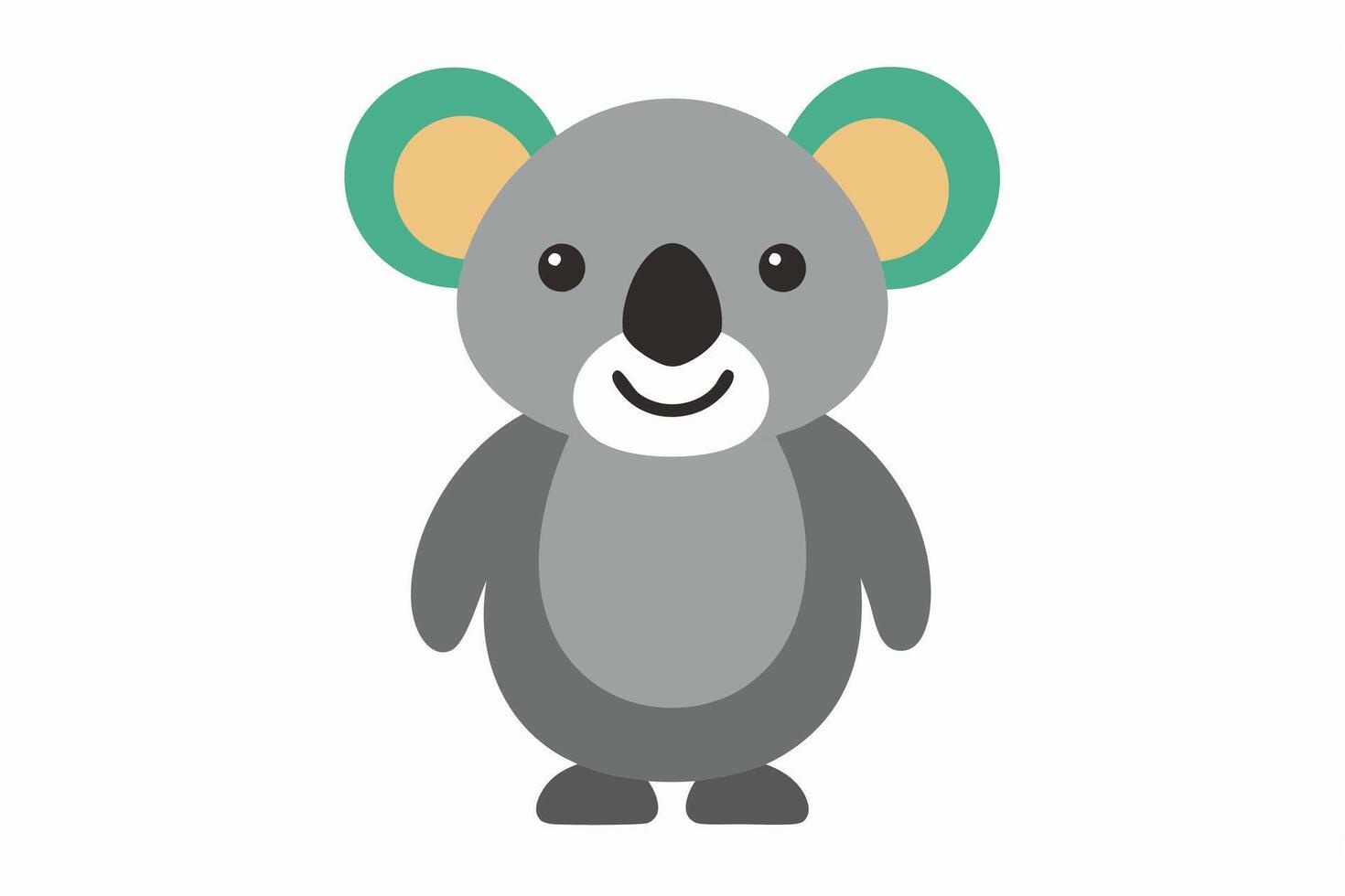 Funny Koala Illustration, Cartoons, Clipart, and Line Art Design on White Background, Funny Koala illustration, cartoon, clipart, and line art design on a white background vector