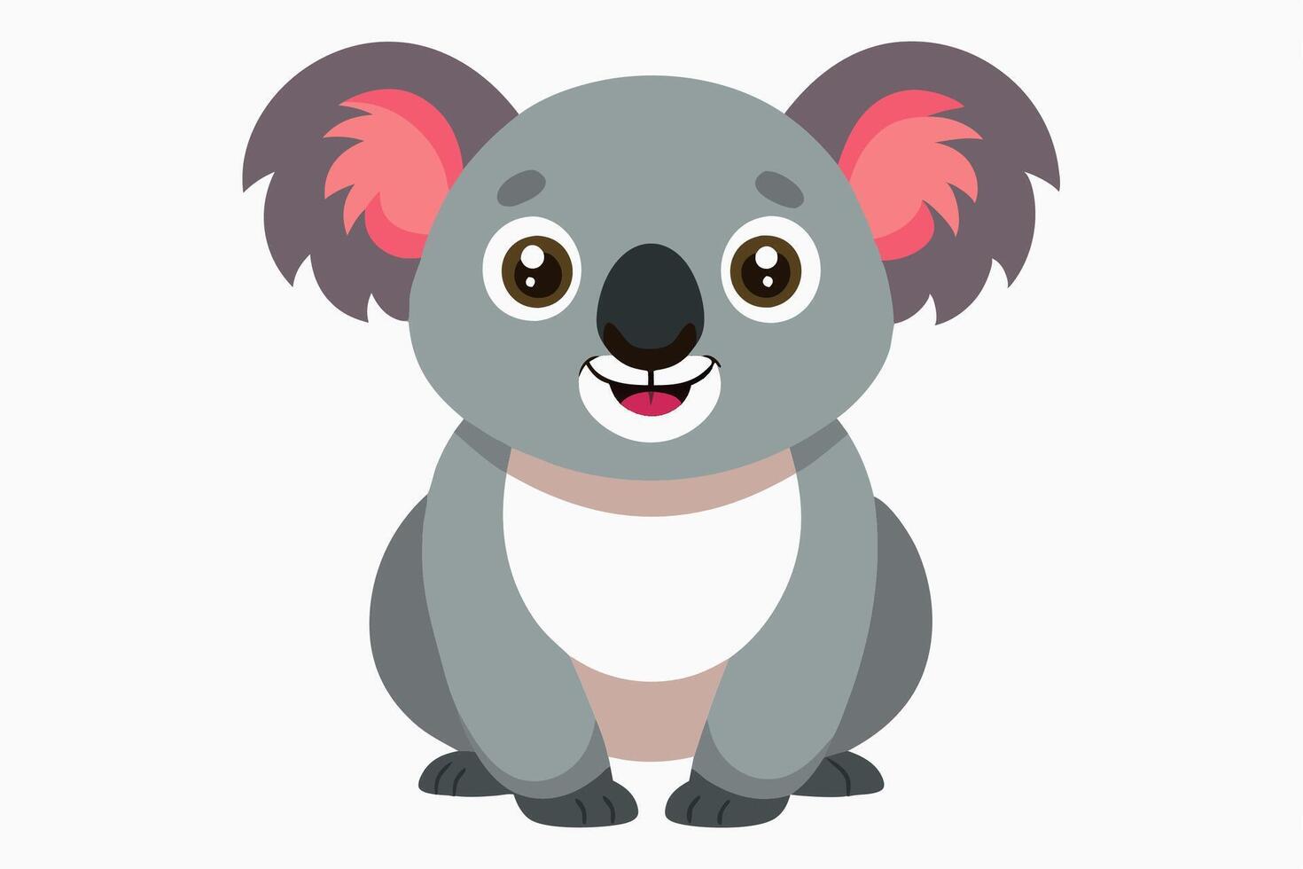 Funny Koala Illustration, Cartoons, Clipart, and Line Art Design on White Background, Funny Koala illustration, cartoon, clipart, and line art design on a white background vector