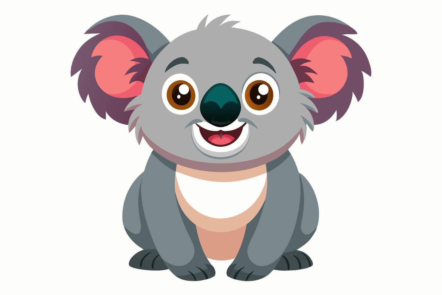 Funny Koala Illustration, Cartoons, Clipart, and Line Art Design on White Background, Funny Koala illustration, cartoon, clipart, and line art design on a white background vector