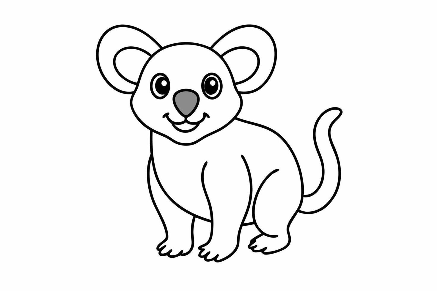 Funny Koala Illustration, Cartoons, Clipart, and Line Art Design on White Background, Funny Koala illustration, cartoon, clipart, and line art design on a white background vector