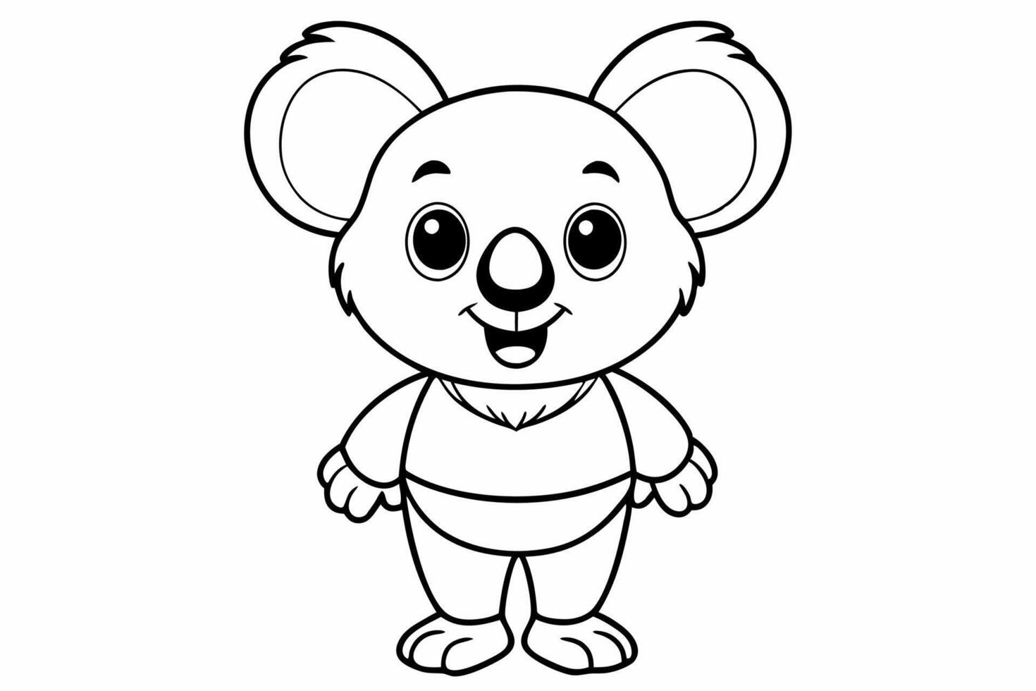 Funny Koala Illustration, Cartoons, Clipart, and Line Art Design on White Background, Funny Koala illustration, cartoon, clipart, and line art design on a white background vector