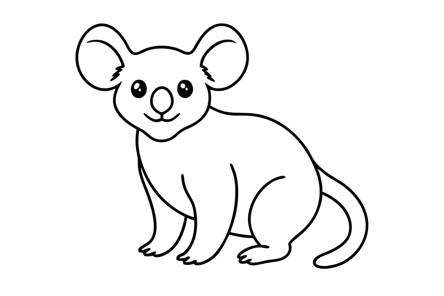 Funny Koala Illustration, Cartoons, Clipart, and Line Art Design on White Background, Funny Koala illustration, cartoon, clipart, and line art design on a white background vector