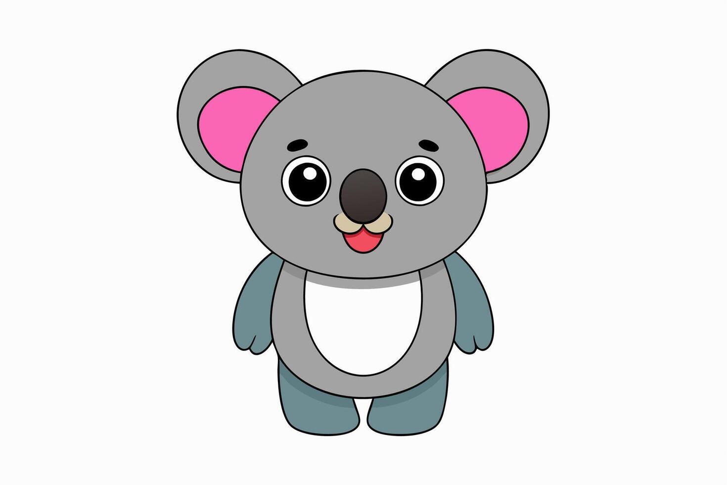 Funny Koala Illustration, Cartoons, Clipart, and Line Art Design on White Background, Funny Koala illustration, cartoon, clipart, and line art design on a white background vector