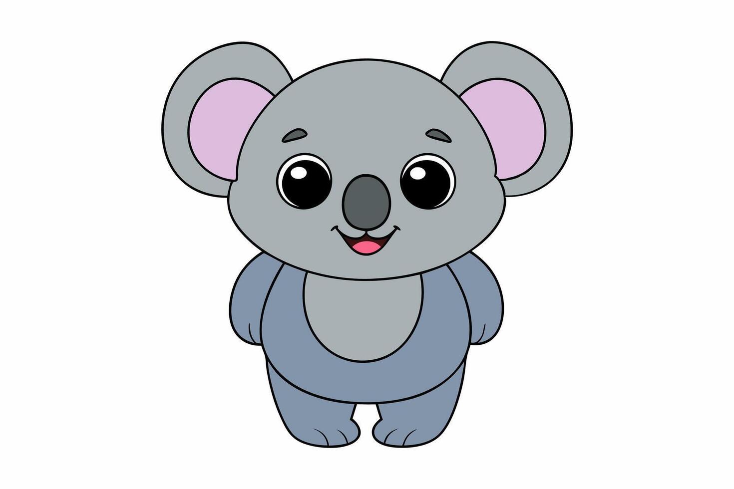 Funny Koala Illustration, Cartoons, Clipart, and Line Art Design on White Background, Funny Koala illustration, cartoon, clipart, and line art design on a white background vector