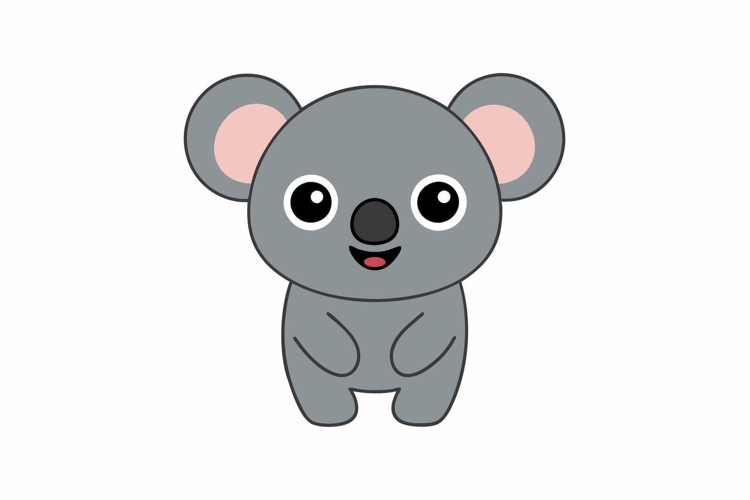 Funny Koala Illustration, Cartoons, Clipart, and Line Art Design on White Background, Funny Koala illustration, cartoon, clipart, and line art design on a white background vector